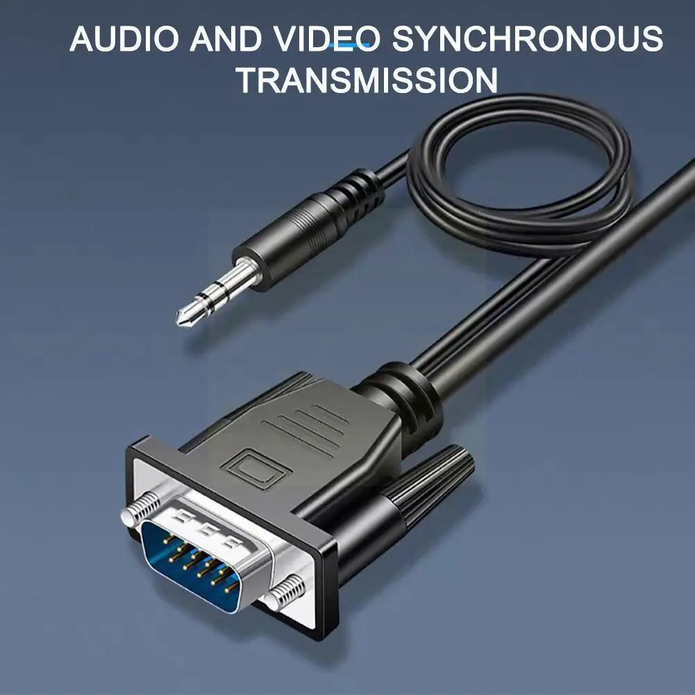 

Кабель-адаптер Vga-совместимый с аудиоблоком питания, преобразователь Vga для компьютера в совместимый с ТВ-кабелем M3r9