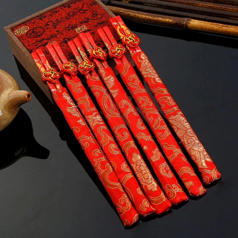 100 Pair New Wood Chinese chopsticks,printing both the Double Happiness and Dragon,Wedding chopsticks favor