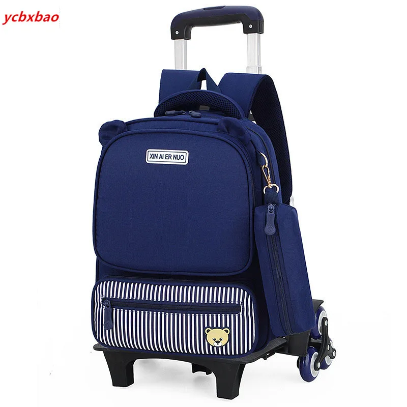 Детские школьные сумки на колесиках для мальчиков и девочек водонепроницаемые