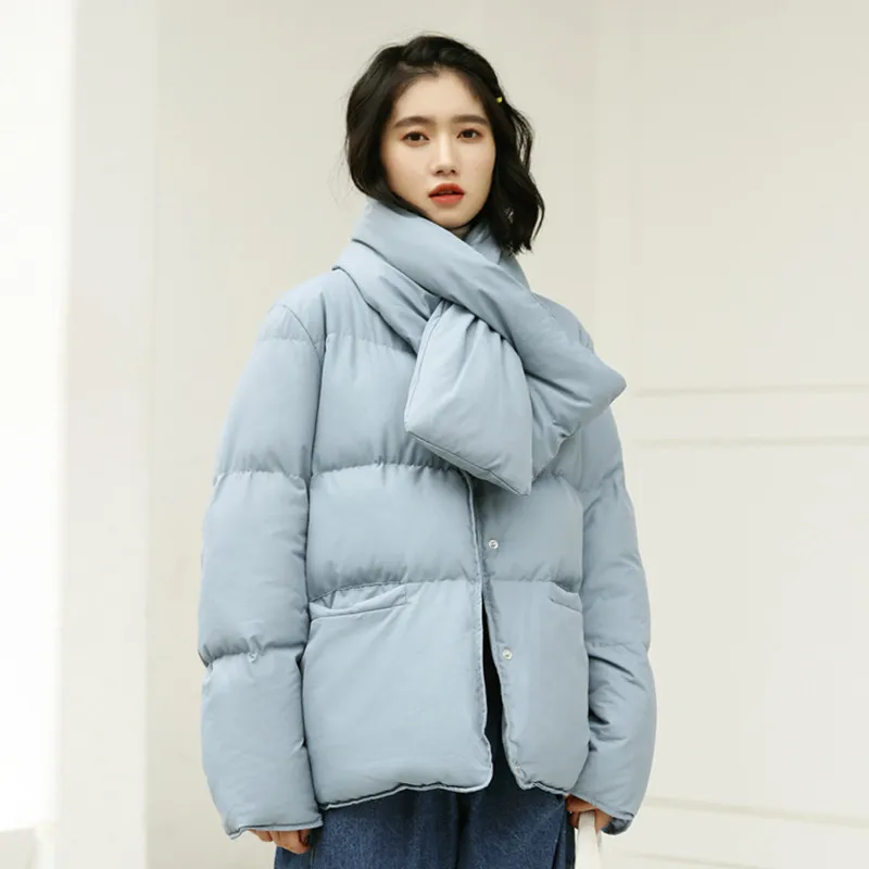 Новинка 2019 зимний плотный теплый Корейский Японский свободный шарф простые