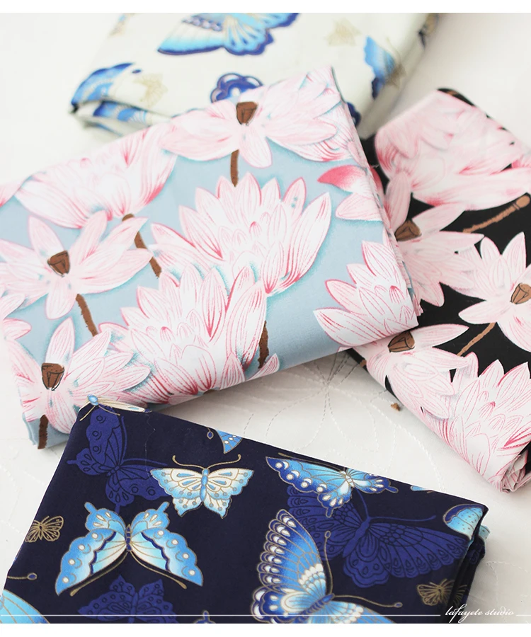 

ZXIIXZ Bronzing Cotton Clothing Fabric Printed Embroidery Handmade Materials Kit Frame Lace Button Handbag Needlework Shoulder