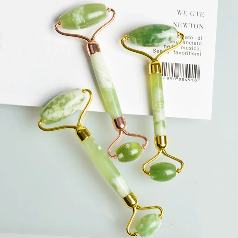 Уход за кожей лица ролик природного камня нефрита лифтинг массажный инструмент