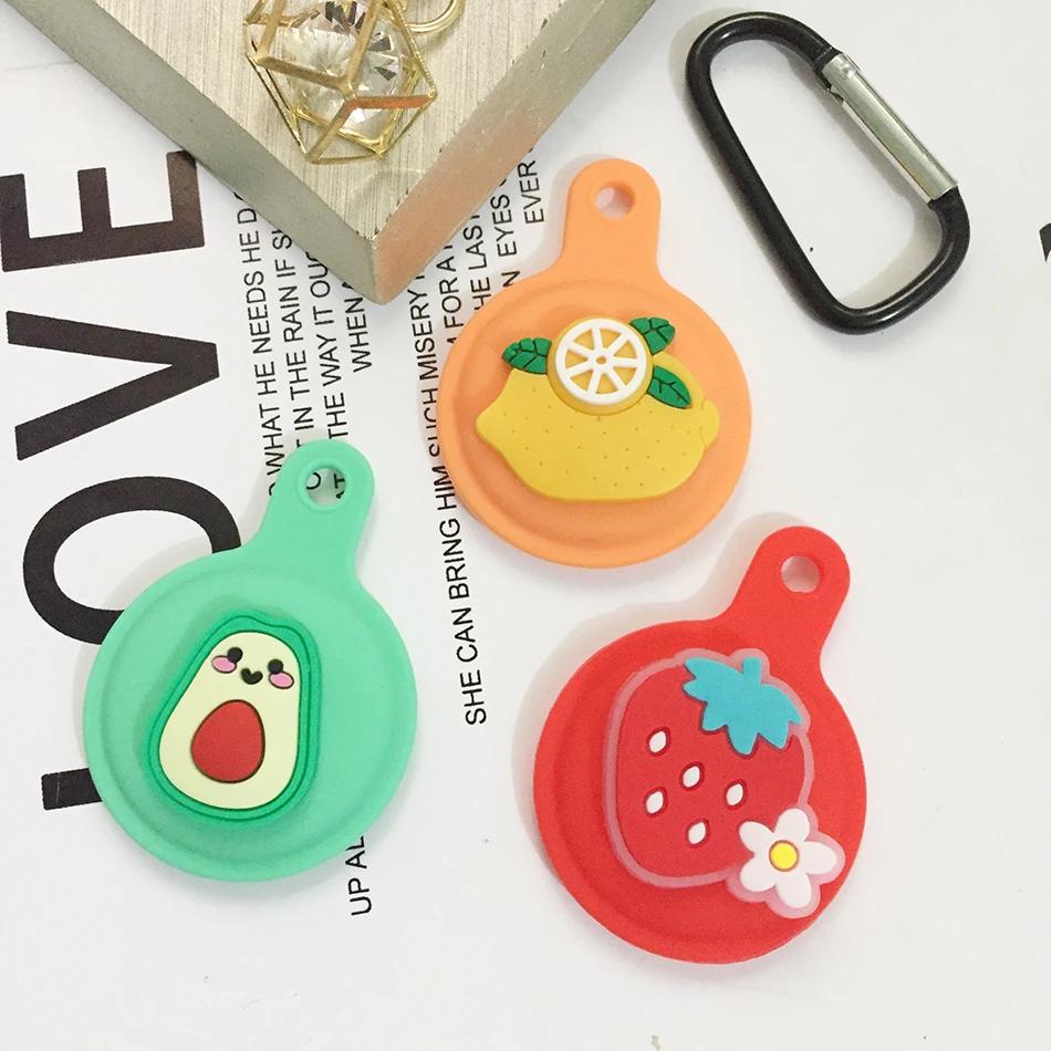 

For AirTag Case Cute Dog Funny Cartoon Anti-lost Silicone Protective Case for Air Tags Locator Tracker Protection Cover Key Hook