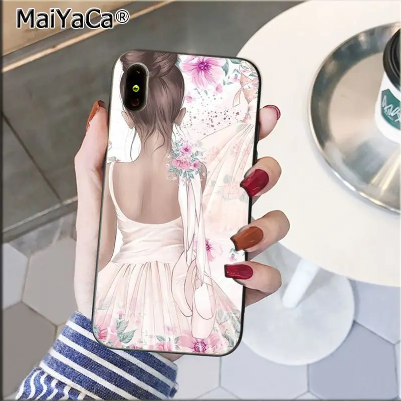 Балетки для бальных танцев девочек Тапочки Чехол телефона iPhone 11 Pro XS MAX XR 8 7 6 Plus 5 5S