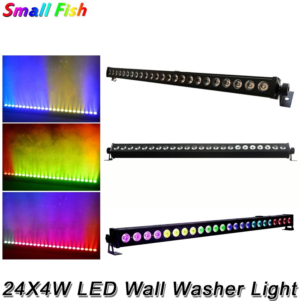 9 шт./лот Светодиодный настенный светильник 24X4W RGBW 4 в 1 DMX512 35 градусов луч для
