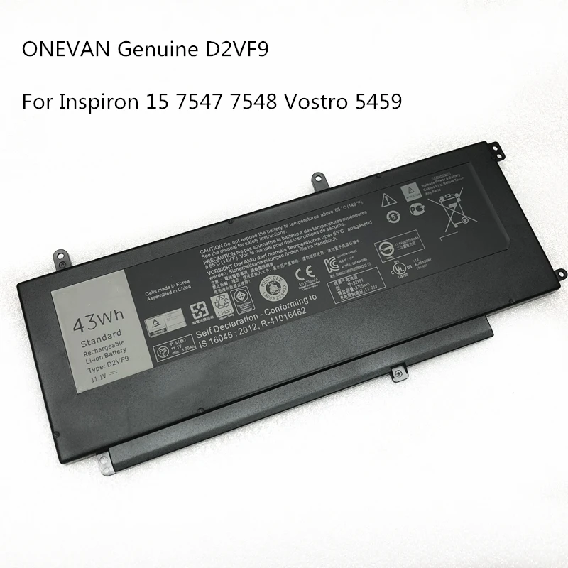 

Оригинальный аккумулятор onwan для ноутбука D2VF9 0PXR51 0YGR2V D2VF9 PXR51 для DELL Inspiron 15 7547 7548 для Vostro 14 5000 5459