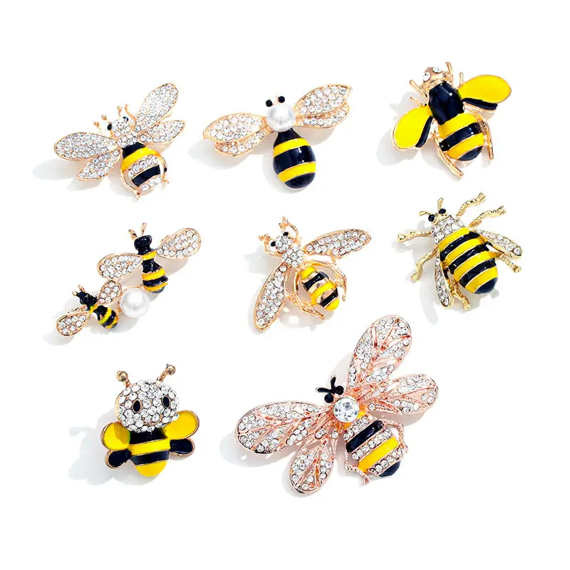 Модная брошь с 3D Пчелкой ювелирные изделия простая Женская одежда украшение для