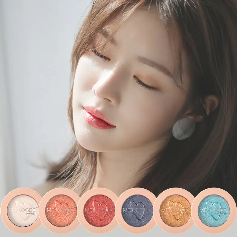 Тени для век Высокая сияющая пудра влажные тени водонепроницаемые Q Bomb Mousse