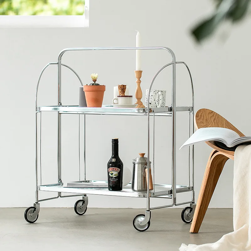 kitchen glass shelf floor trolley storage trolley trolley storage cabinet multifunctional rotating storage rack foldable free global shipping