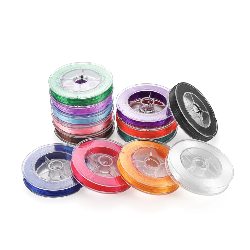 50 метров/рулон гибкий шнур из бисера эластичный смешанных цветов для браслета