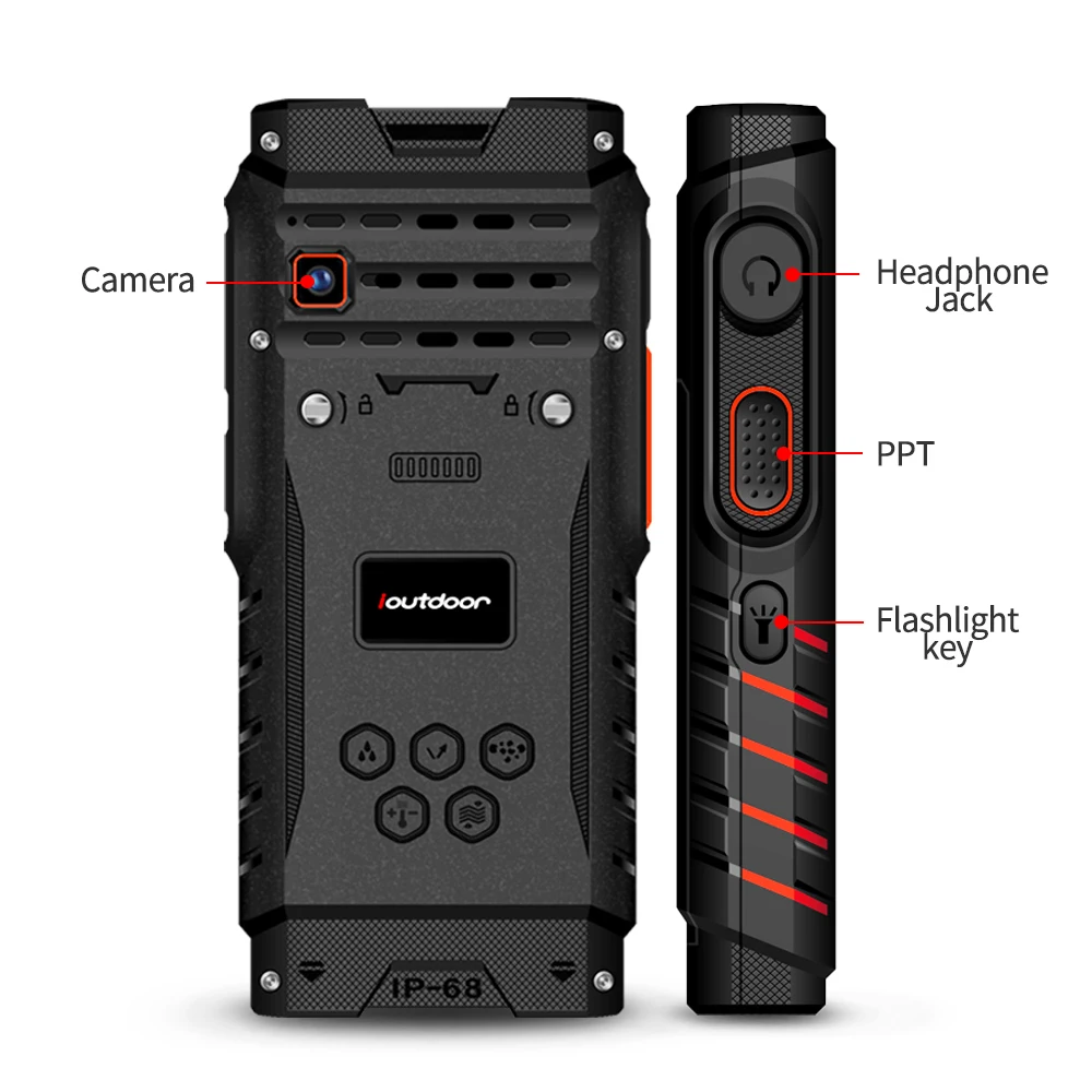 Ioutside T2 Walkie Talkie телефон двухстороннее радио UHF IP68 водонепроницаемый ударопрочный