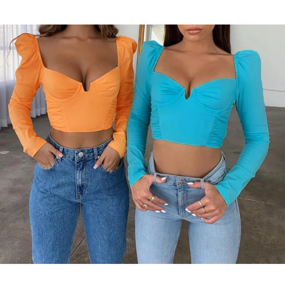 Женские вечерние облегающие футболки для принцесс короткий топ однотонные с