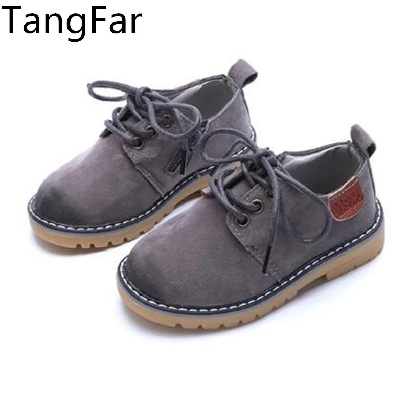 Детская модная обувь в британском стиле из искусственной кожи Нескользящие