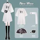 Женский костюм-двойка без пояса, модное универсальное цельнокроеное Платье оверсайз с поясом, длинная Милая футболка, уличная одежда, новинка 2022