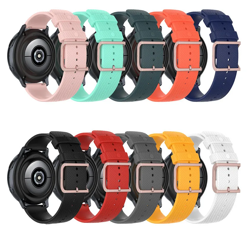 

Replacement Silicone Sport Band for Samsung Galaxy Watch Active2 40 44mm Smart Watch strap for Samsung Gear S3 Classic 20MM 22MM