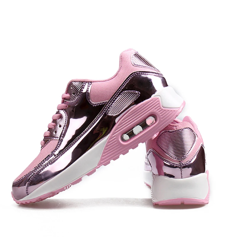 

2021 Women and Men Gillter Running Shoes Breathable Air Cushion Jogging Walking Shoes Unisex Casual Fashion Sneakers for Couple