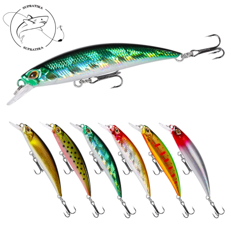 

Искусственная Тонущая пластиковая жесткая приманка-карандаш, свимбейт с объемными глазами, 10 цветов, 10 г/12 г/7 см/8 см, с острым крючком, антик...