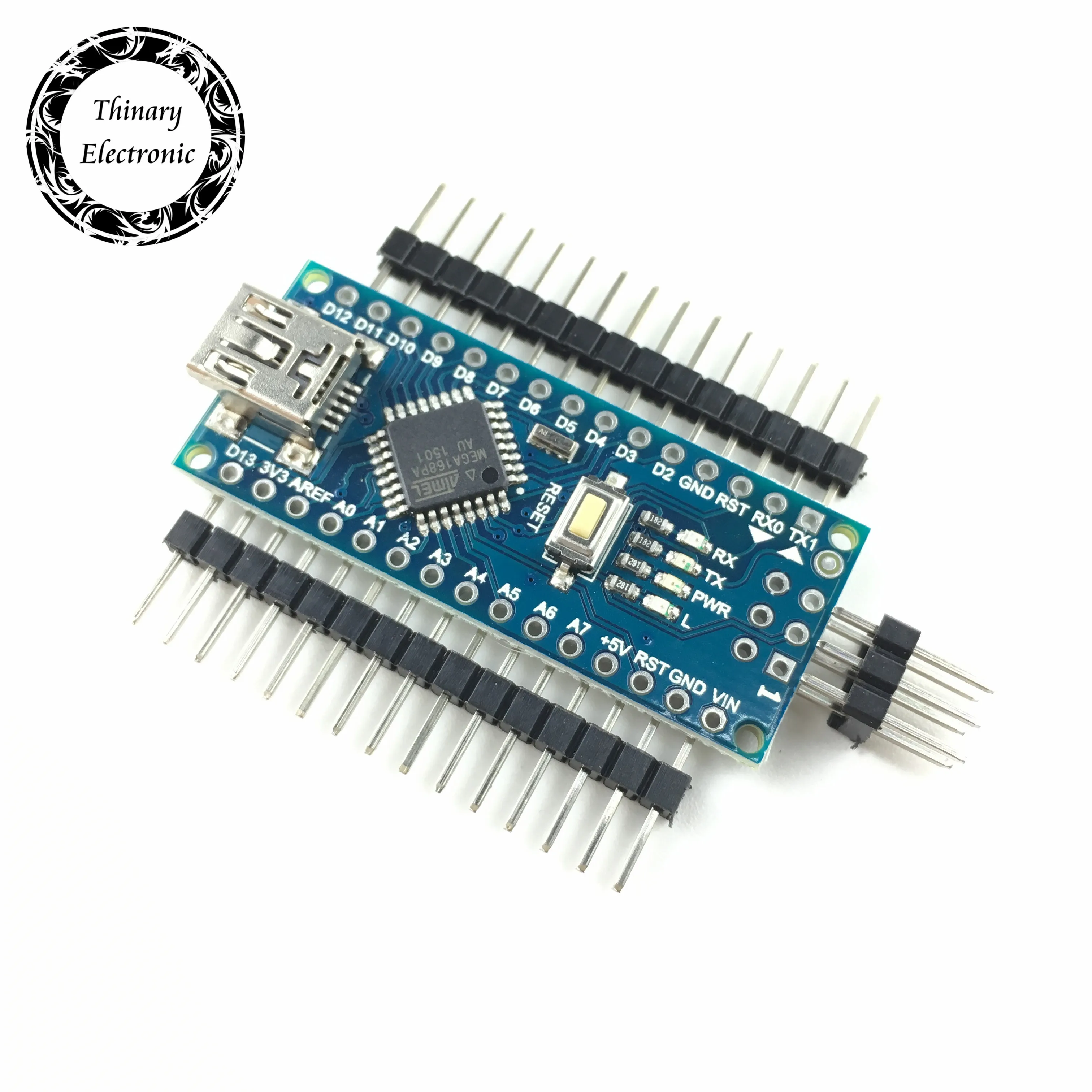 Контроллер Nano Atmega168 20 шт./лот совместимый с arduino nano Atmega168P CH340C USB-драйвер без кабеля |