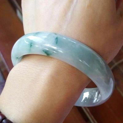 

Natural Burmese Jadeite Light Blue Flower 4-64mm Bracelet Elegant Princess Jewelry Best Gift for Mother and Girlfriend