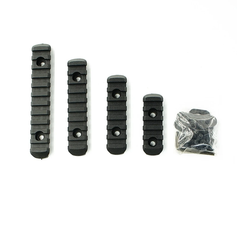 4 шт./компл. Тактические Airsoft полимерная Пикатинни M-LOK для MOE Handguard лазерный прицел охотничья аксессуары - Цвет: Черный