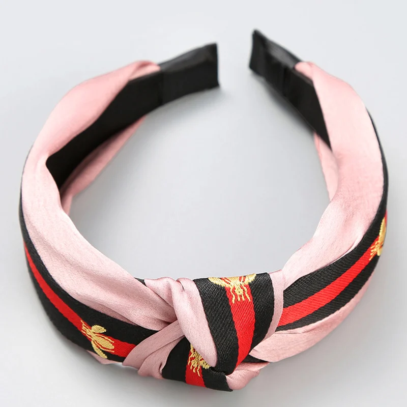 Striped A В Корейском стиле,, полосатая ткань повязка Крест из мягкого хлопка 1 шт. бант повязка на волосы "тюрбан" удобная повязка на голову; резинка для волос аксессуары - Цвет: Striped A