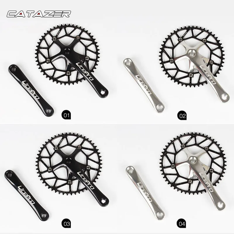 Litepro полый BMX складной велосипед 170 мм кренкет ультралегкий 130 BCD 50T 52T 54T 56T 58T