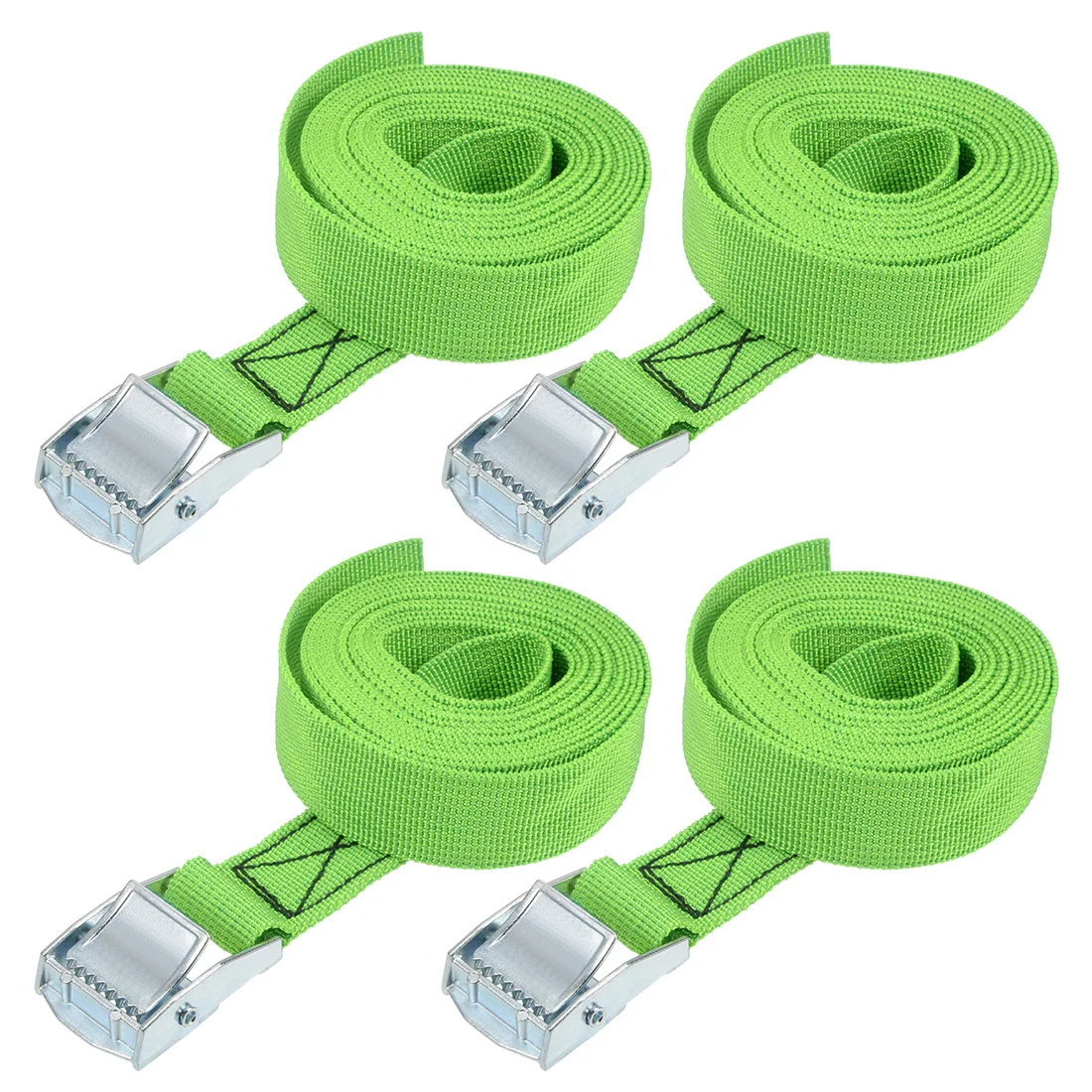 

uxcell Lashing Strap Cargo Tie Down Straps with Cam Lock Buckle Up to 551lbs 1.6' - 39' Length 4pcs 4pcs 25mmx2.5M Green