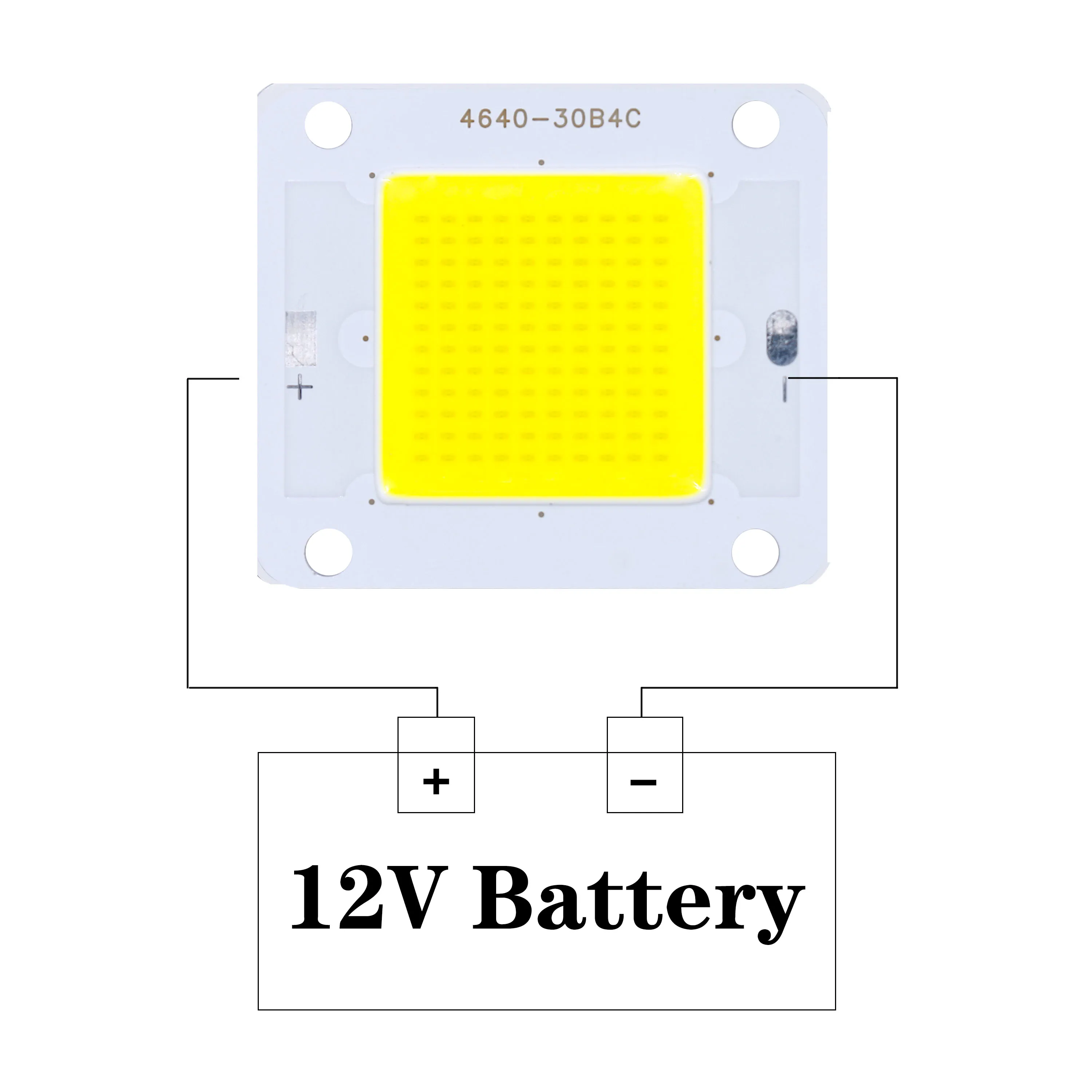Светодиодный чип полной мощности 50 Вт 60*40 мм фонарь с высокой теплопроводностью