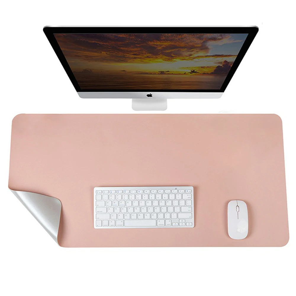 

Double-side Portable Large Mouse Pad Gamer Waterproof PU Leather Suede Desk Mat Computer Mousepad Keyboard Table Cover 60x30