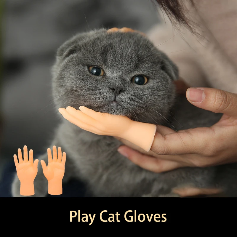 

1Pcs Teasing Cat Mini Finger Gloves Toys TPR Soft Rubber Pet Dog Cat Tease & Massage Little Finger Cover Glove Toy Pet Supplies