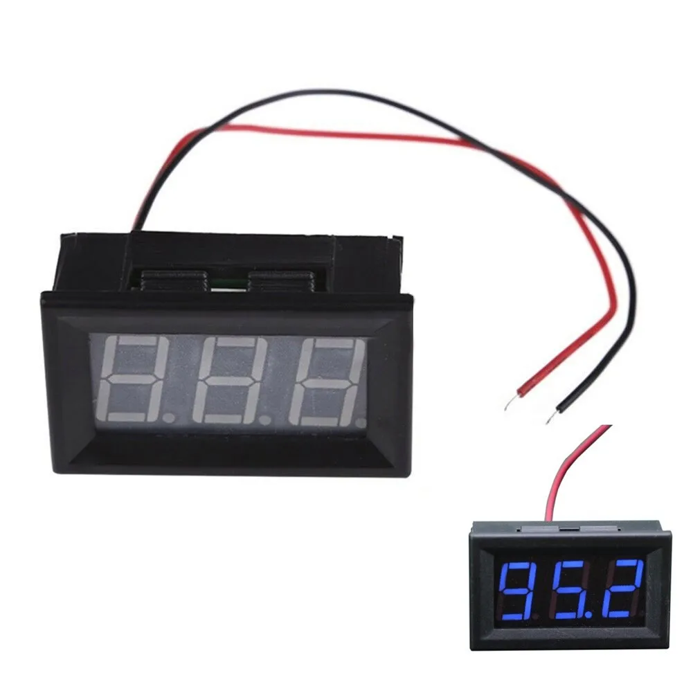 2 шт. Мини DC 5 V 120V Напряжение вольтметр синий светодиодный Панель 3 цифровой