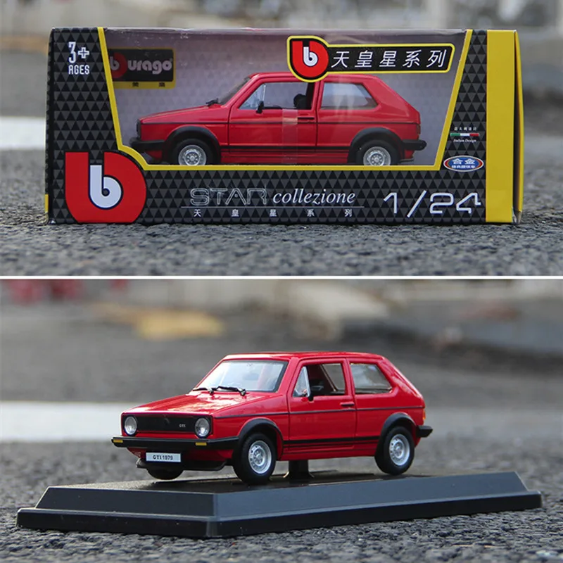 Bburago 1:24 1979 Volkswagen Golf GTI моделирование брелок для автомобильных ключей имитационная