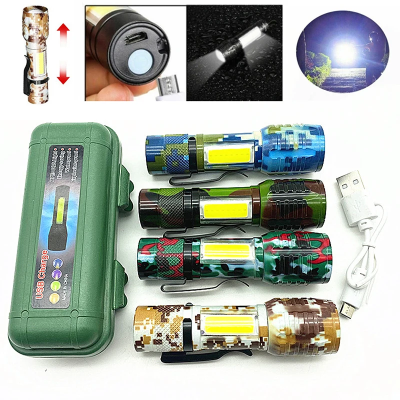 

Zoomable Led Flashlight Built-in Battery Mini Torch Lamp Adjustable Penlight Waterproof For Outdoor Camping Lantern