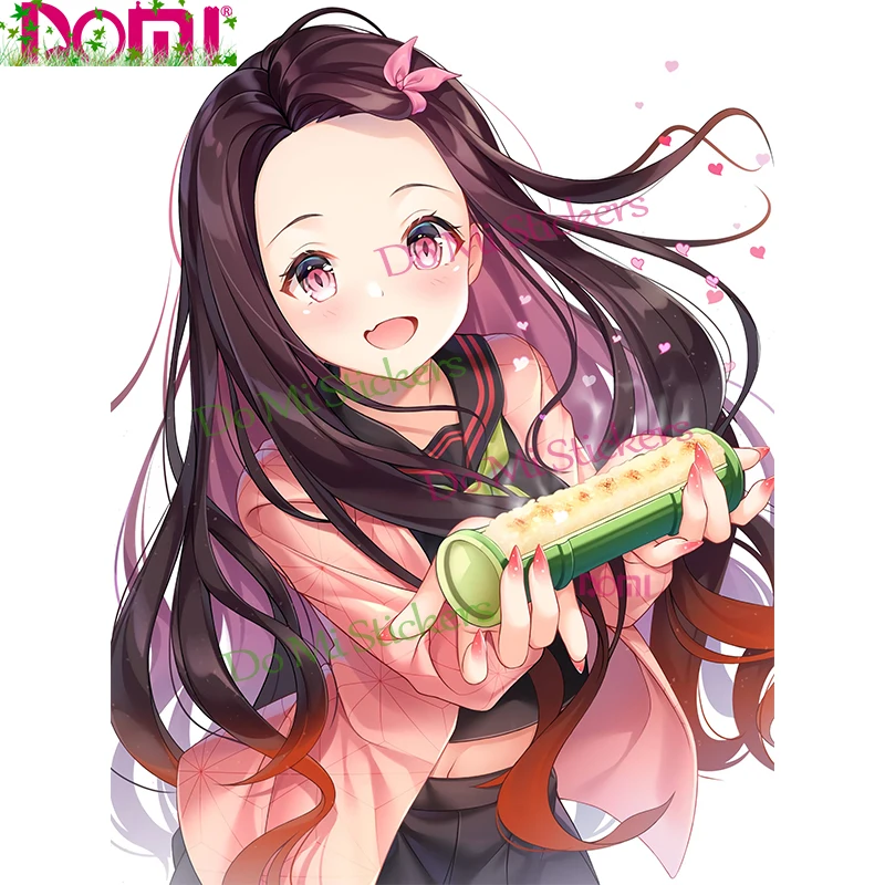 

Personality Cute Anime for Nezuko Kamado Demon Slayer Vinyl Car Sticker Rear Windshield Cartoon Car Accessories Decoration
