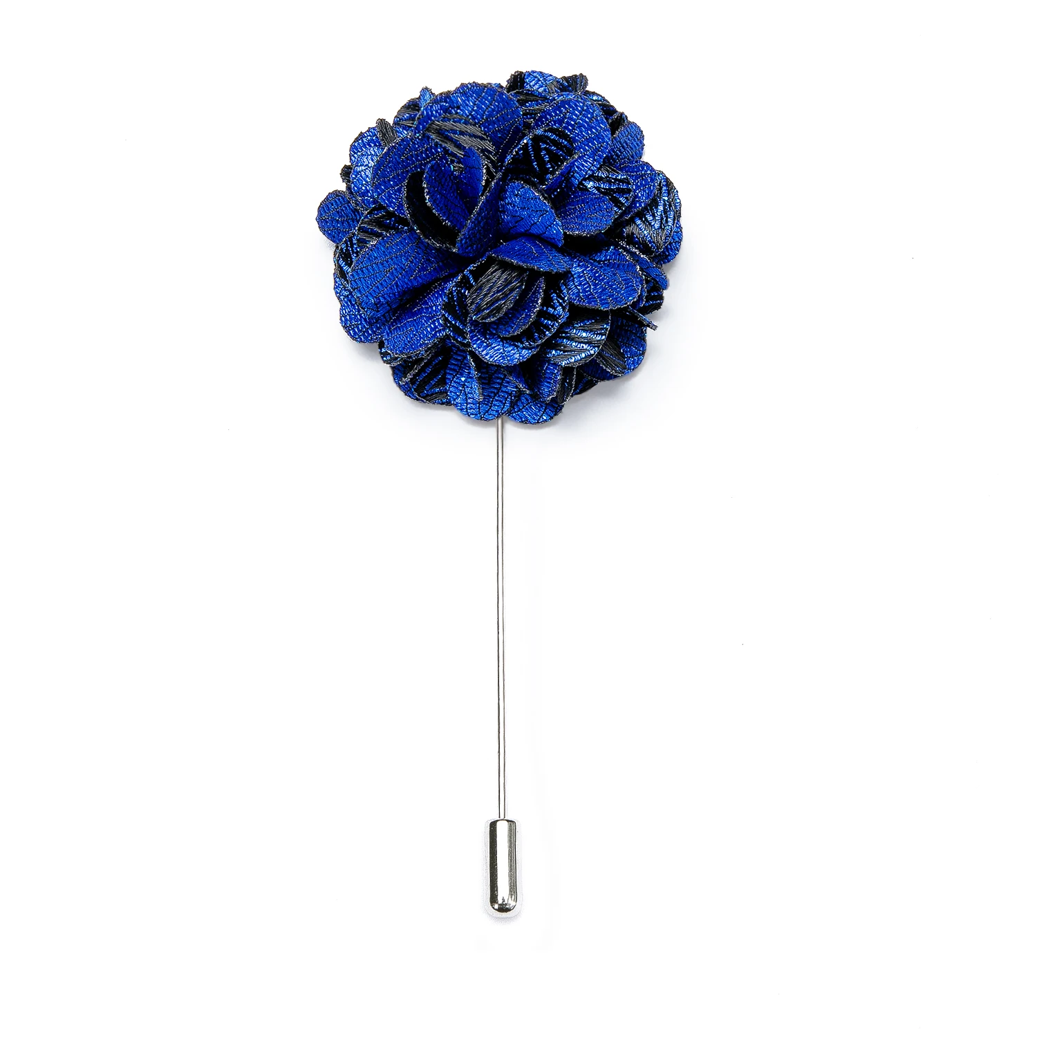 

Royal Blue Solid Men's Silk Ties Brooch Handkerchief Set Formal Business Wedding Necktie Men Neckwear Accessories DiBanGu