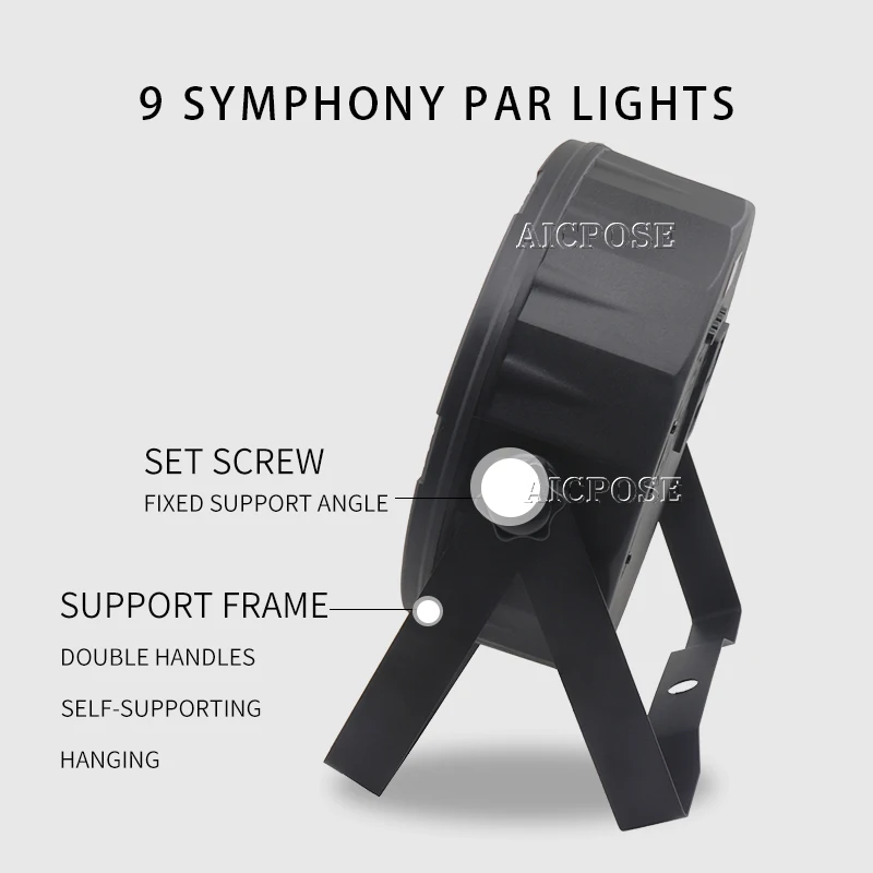 Плоский светодиодный светильник Par 12 шт./лот 9x10 Вт + 30 RGB 3 в 1 с полетным чехлом DMX512