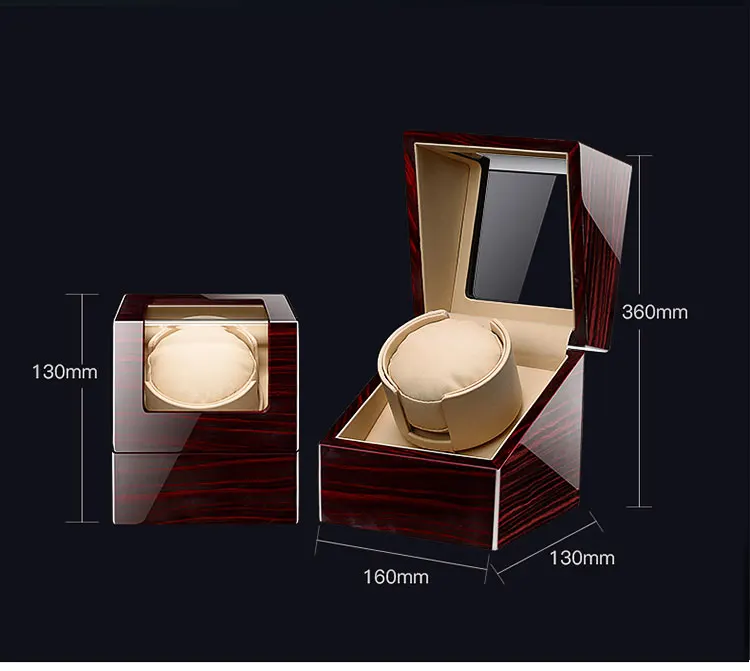 2021 Лучший Бокс для часов одинарный механический чехол намотки коричневый