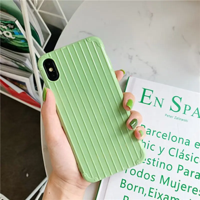 Для iPhone X Xs Max XR простой однотонный чехол для телефона тонкий матовый Мягкий силиконовый чехол для iPhone 11 Pro 8 7 6 6S Plus 5 S Чехол s - Цвет: green