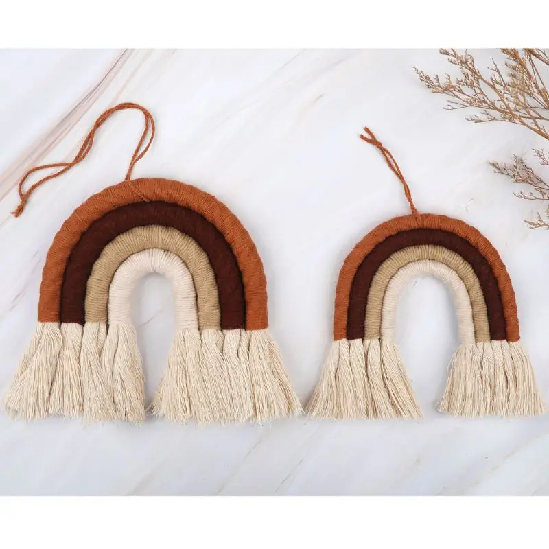 

Home Decoration Rainbow Handmade Weaving Ornament Nordic Kids Room Wall Hanging Drop Shipping