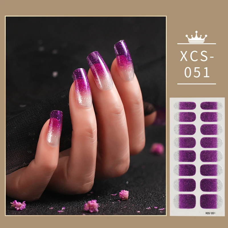 

Magic Purple Shiny Twinkle Full Beauty Manicure Decoration Creative Women Salon Glitter Gradient Color Nail Stickers Last Update