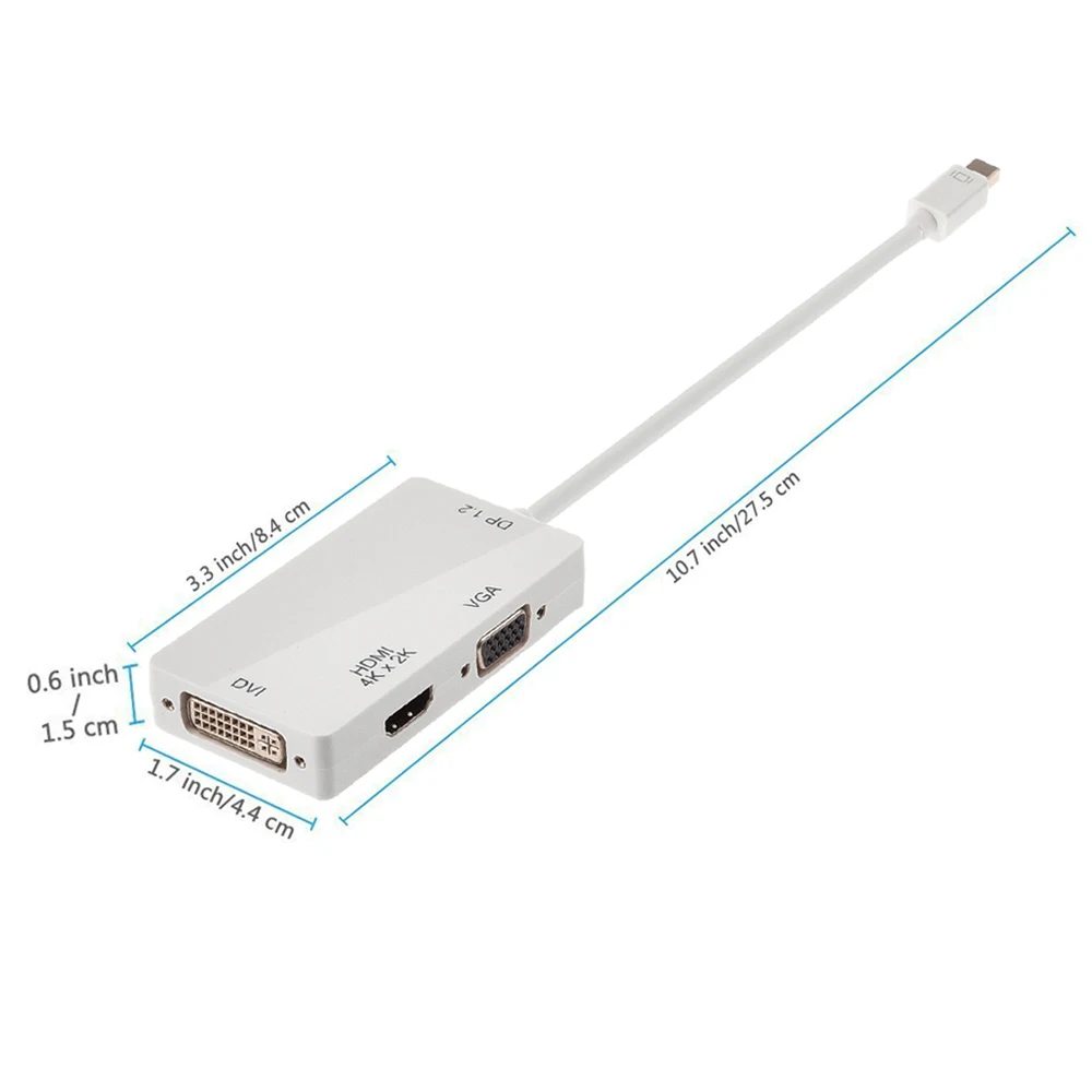 LiNKFOR мини дисплейный Порт Thunderbolt к HDMI DVI VGA кабель Адаптер DP V1.2 версия 4K x 2K для Mac Book