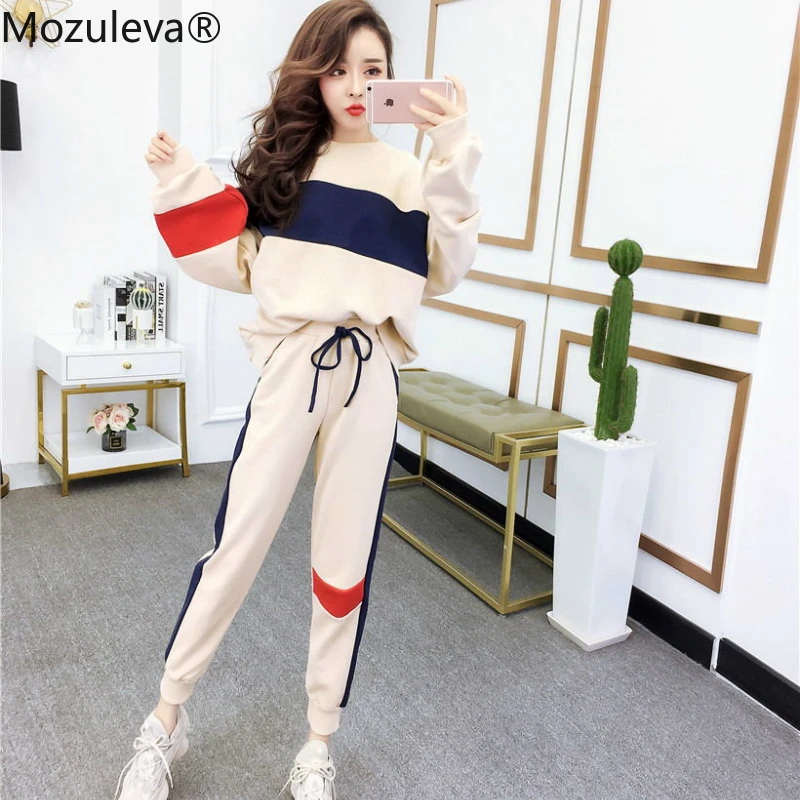 Mozuleva/осень 2020 новинка Модный корейский комплект двойка повседневный свободный