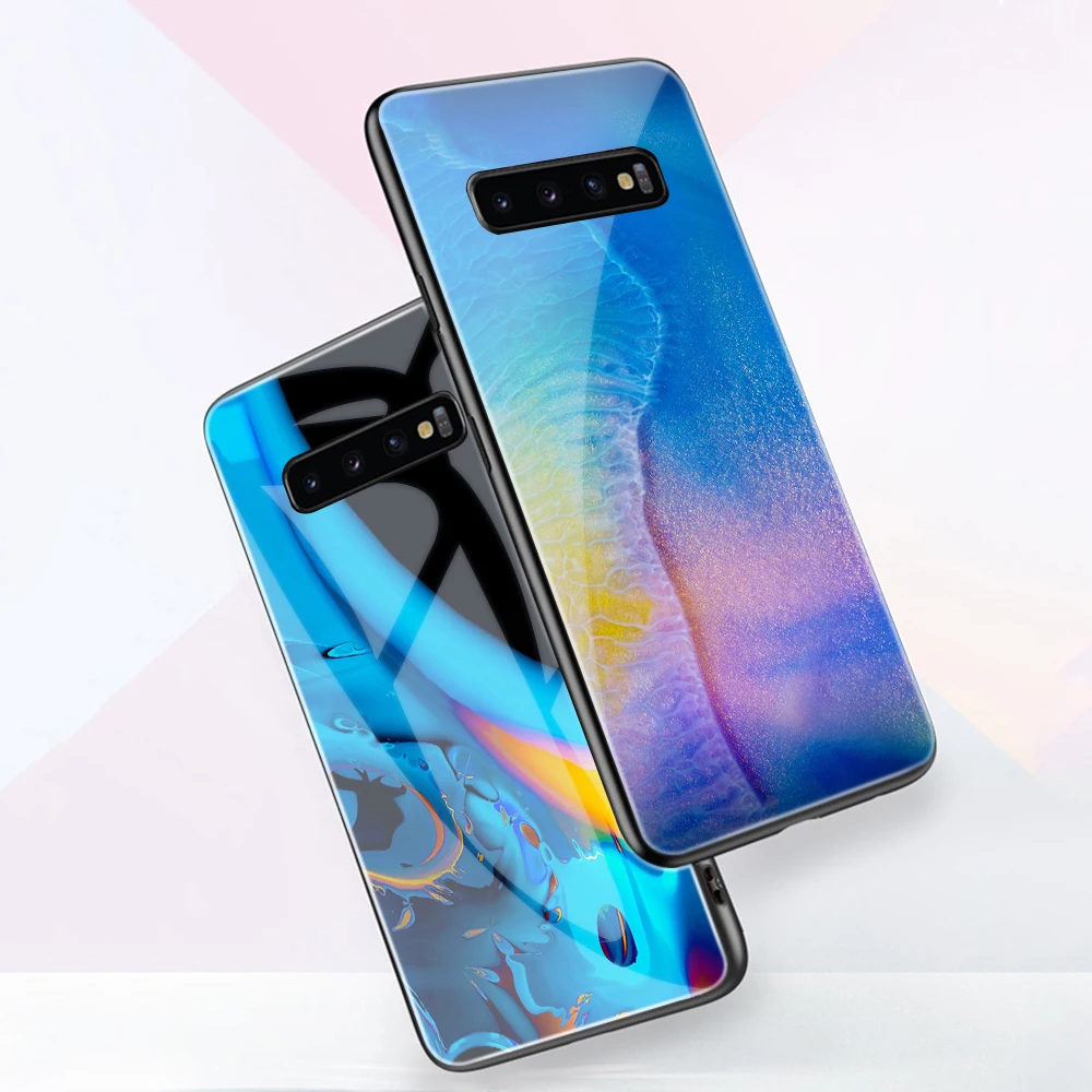 

Vogue Color Case For Samsung Galaxy S21 S10 S9 S8 S10e S20 FE Ultra A51 A71 A50 A21S A70 Note 20 10 9 8 Plus Tempered Glass Back