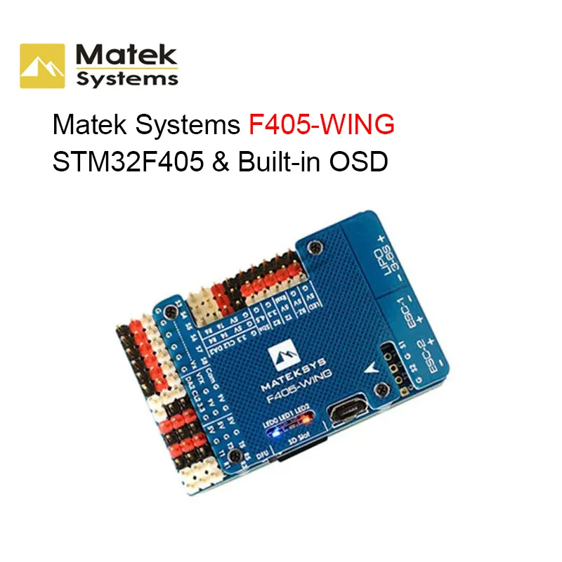 

Matek Systems F405-WING TM32F405 Built-in OSD Flight Controller for RC FPV Racer Drone RC Quadcopter RC Models Toys RC Parts
