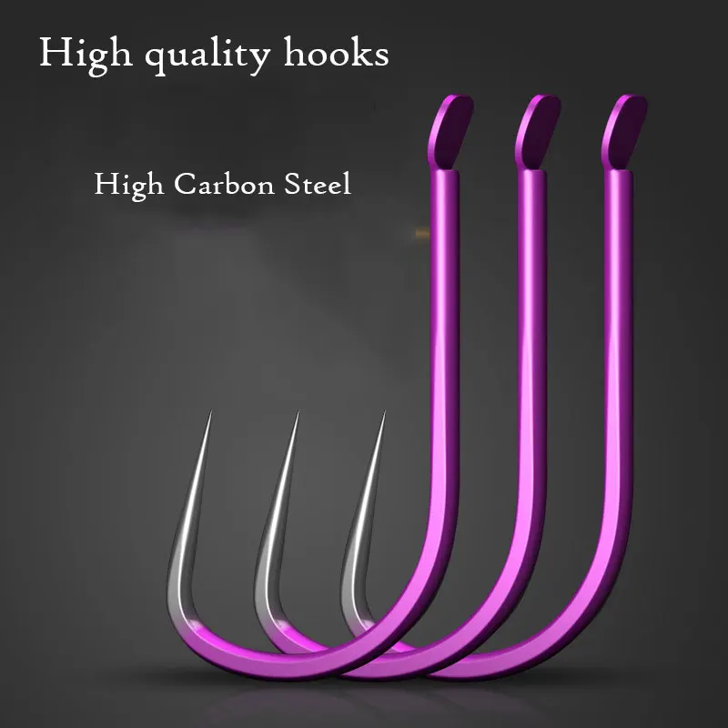 

100PCS Purple Electricity New Kanto Barb-free Competition Hook Fishing hook Fishing supplies Fishing tackle Fish hooks Fishhooks