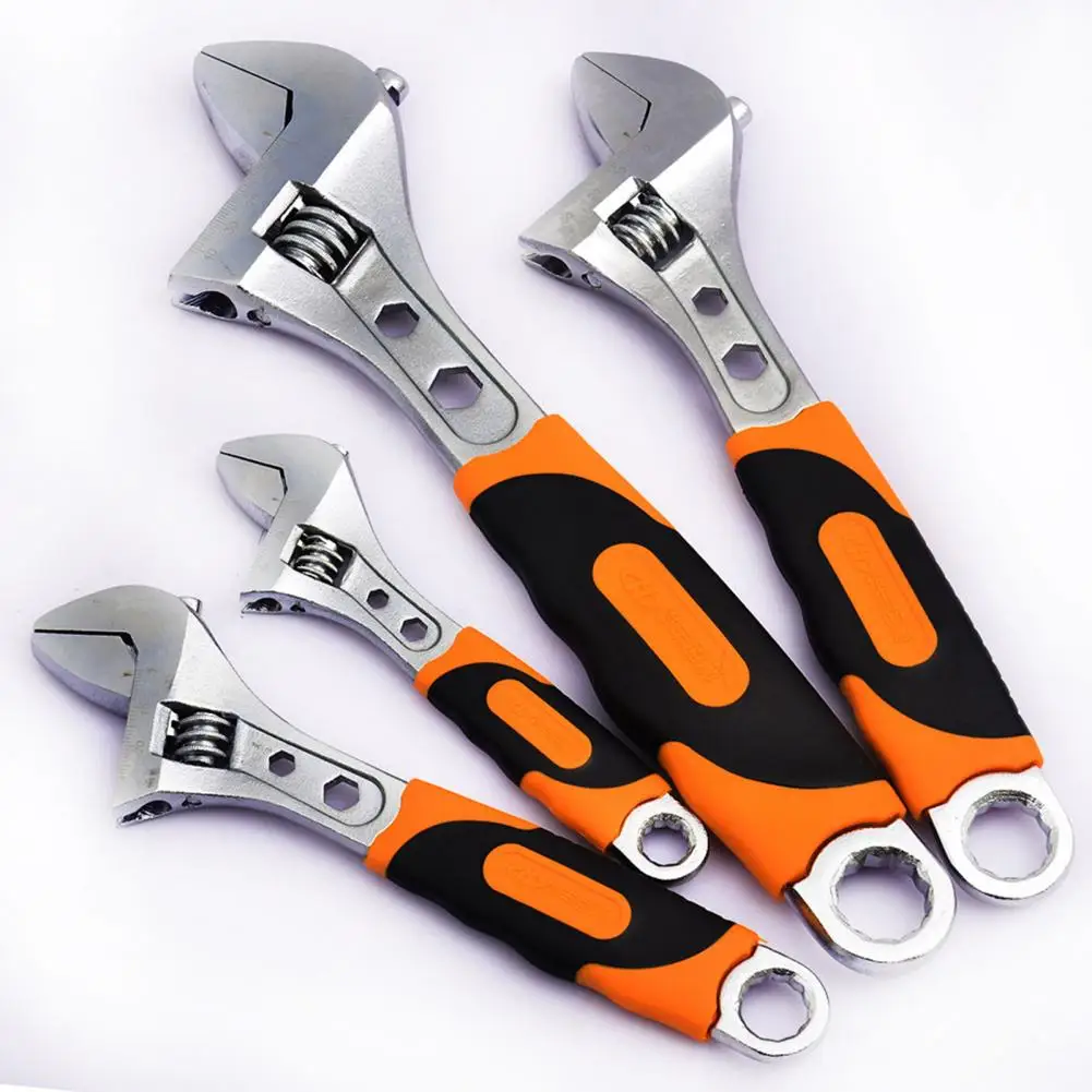 

6/8/10/12 Inch Multifunctional Anti-rust Wrench Universal Adjustable High-carbon Steel Shifter Movable Spanner Car Repair Tool