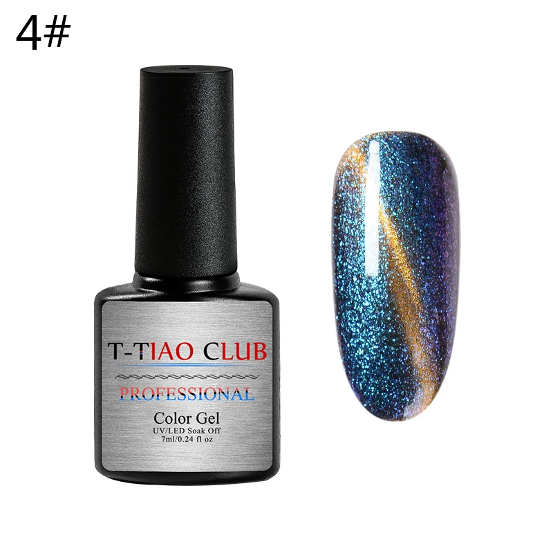 T-TIAO CLUB звездное небо Гель-лак для использования с магнитом лак 3D кошачий глаз замочить от блесток УФ гель для ногтей Гель-лак для маникюра 6 цветов - Цвет: AAK1231