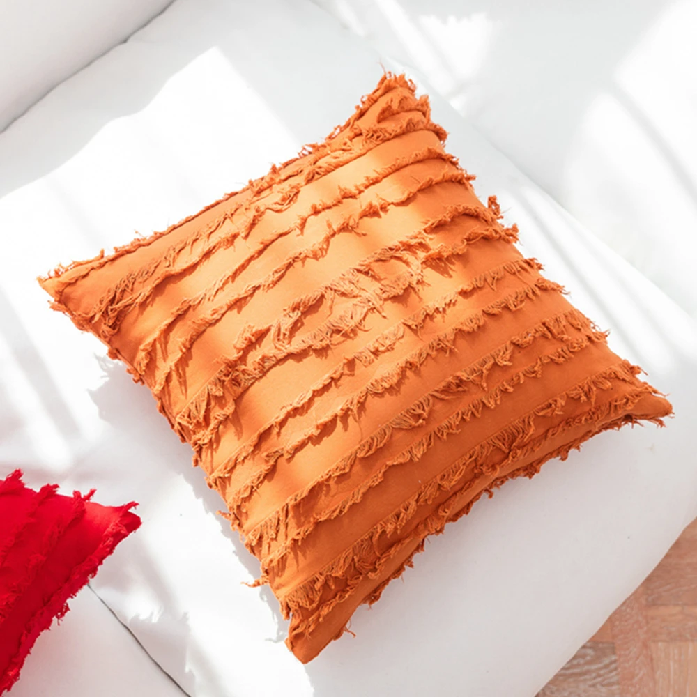 

Yingya Free Shipping 40/45/50cm 3D Plush Embroidery Geometric Block Diamond Solid Cushion Cover Bed Sofa Pillow Case