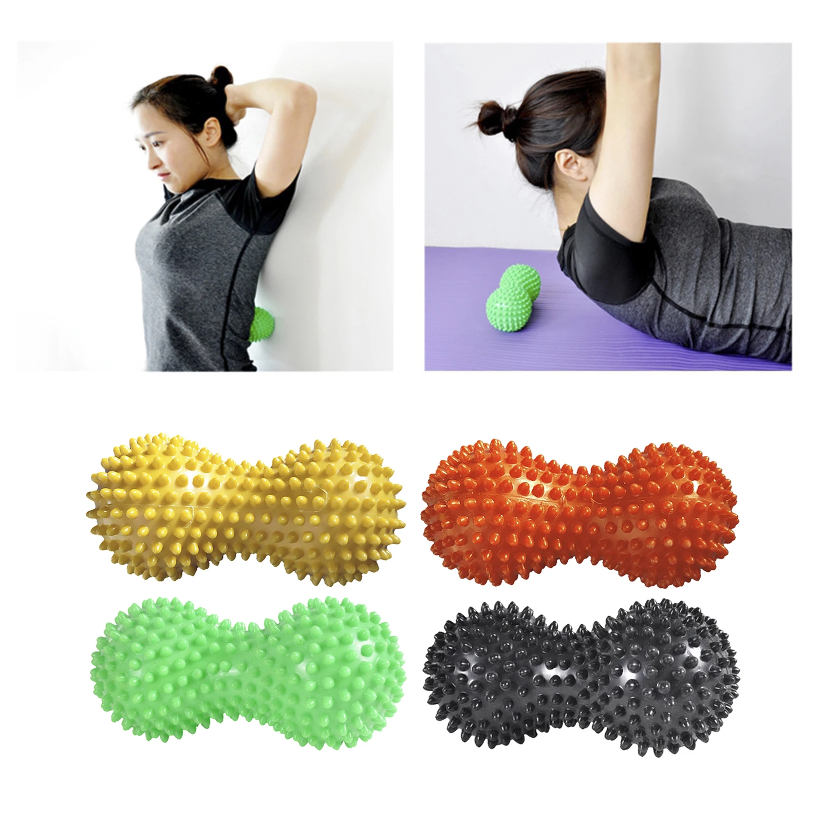 

Peanut Massage Ball for Myofascial Release Deep Tissue Muscle Knots Yoga Massager Balls Hands Feet Body Massaging Body Shaped