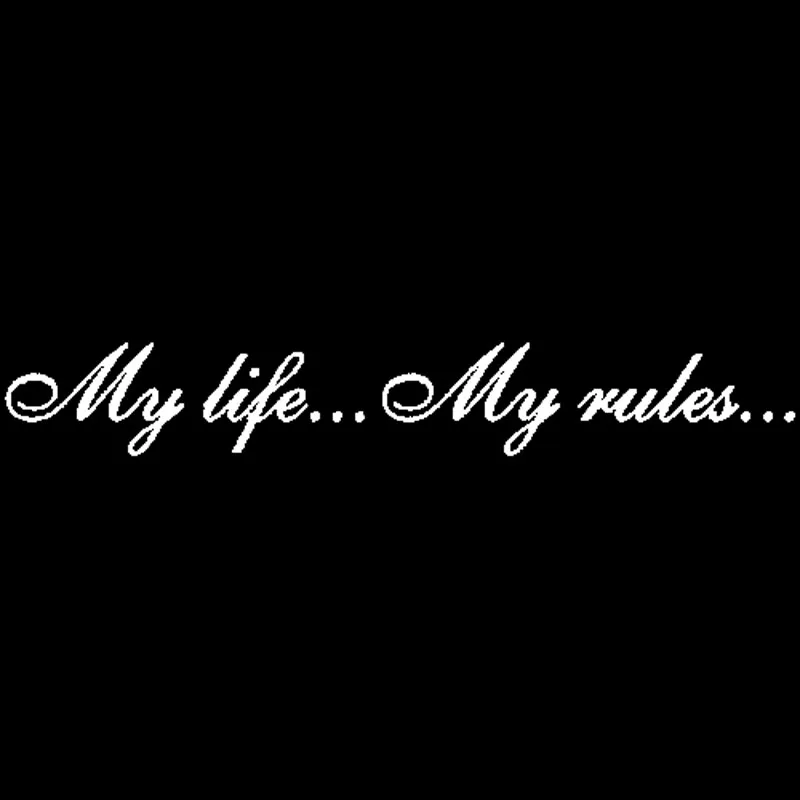 Автомобильная наклейка My Life Rules на машину с надписью моя жизнь виниловый текст